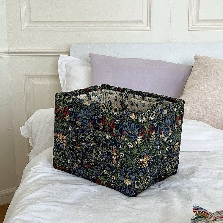 Floral Patchwork Home Sundries Storage Basket