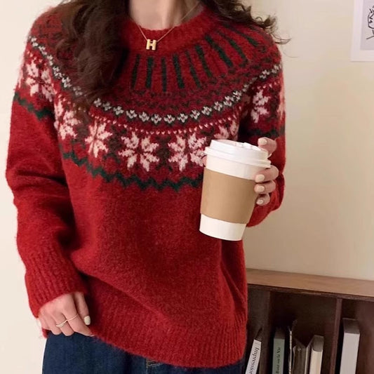 Autumn And Winter Thick Lazy Soft Glutinous Knitted Top