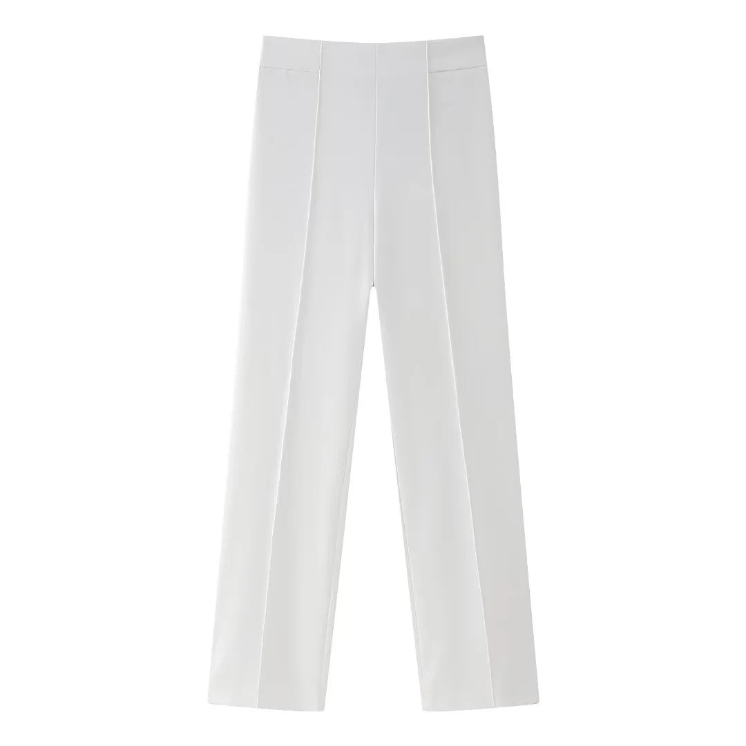 Women's French Style With Belt Dress Small Suit Jacket Casual Trousers