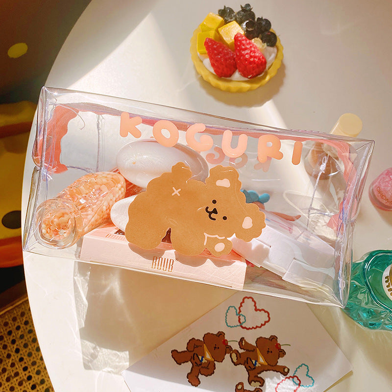 Creative Cartoon Transparent Large-capacity Makeup Bag