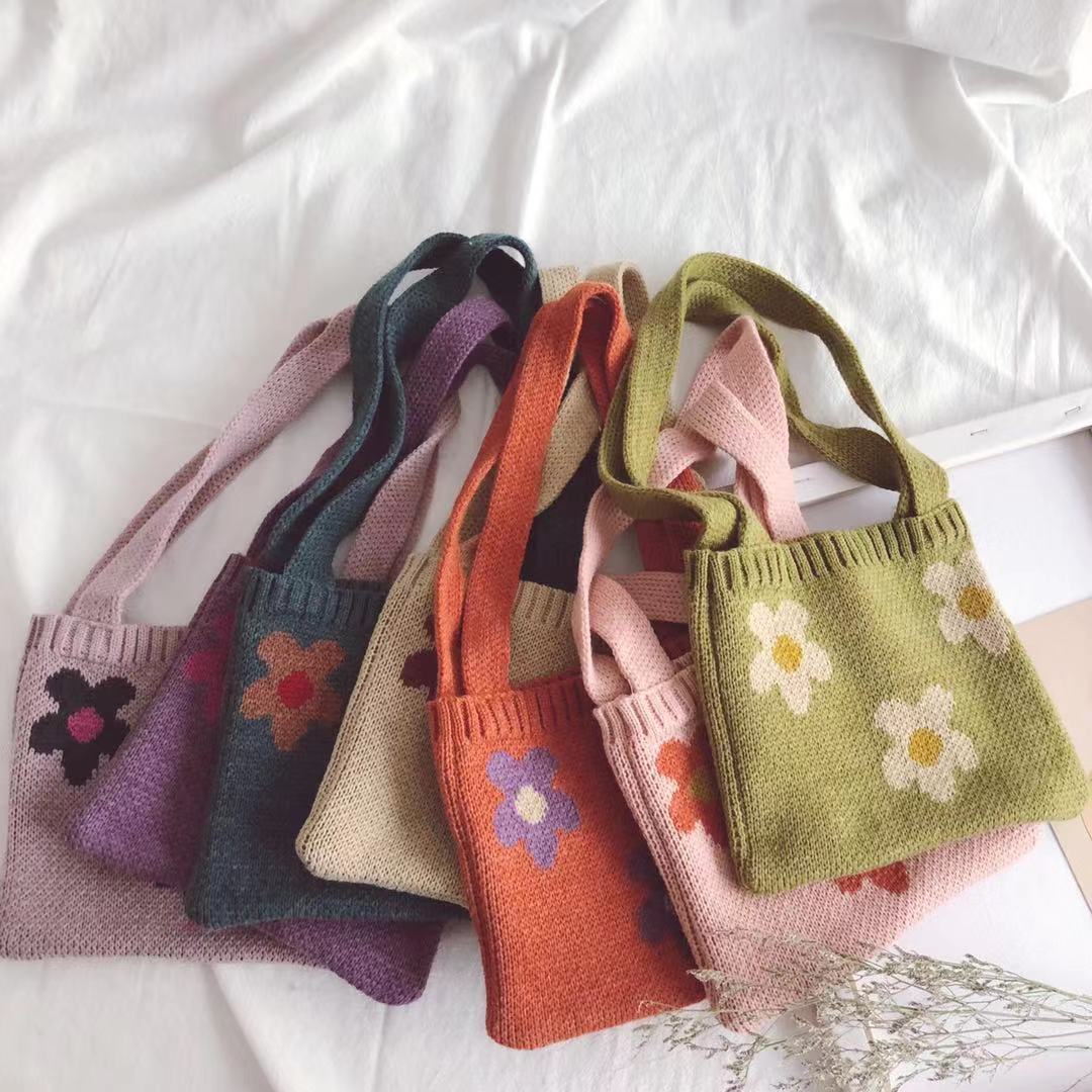 Baby Girl's Wool Knitted Shoulder Bag