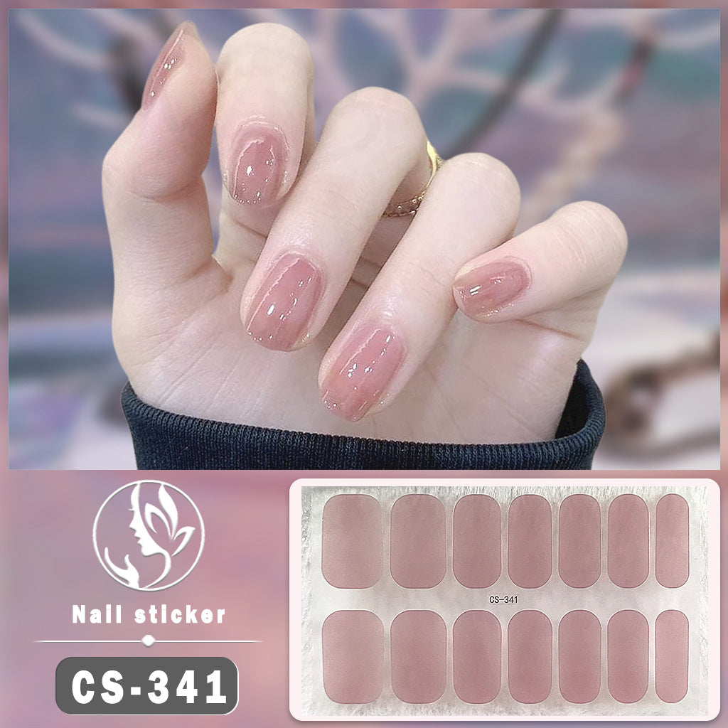 Waterproof Solid Color Nail Art Nail Shaped Piece