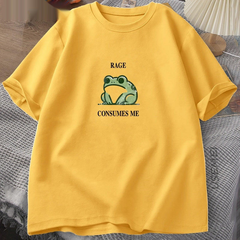 Summer Loose Short Sleeves T-shirt Men's And Women's Round Neck