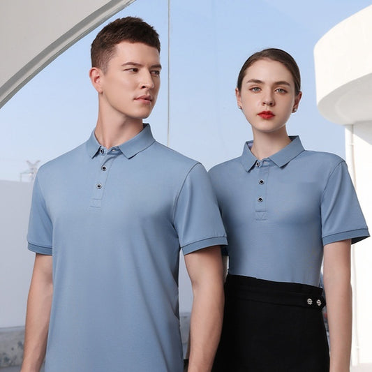 Ice Silk Polo T-shirt Thin Lapels Same Style