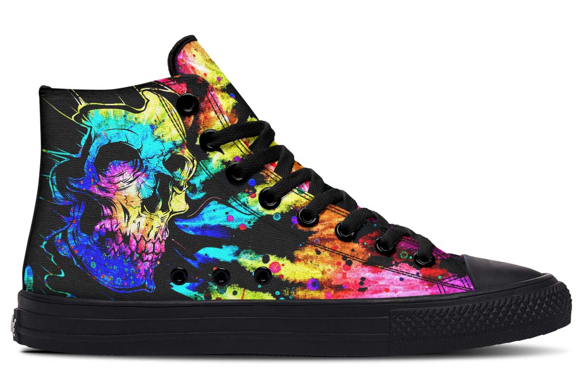 Printed Couple High-top Canvas Shoes
