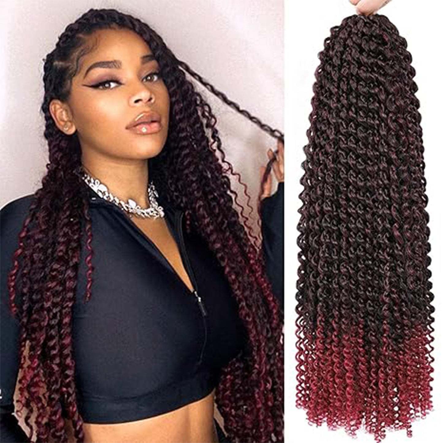 European And American Water Ripple Crochet Wig Braid Crochet Double Strand