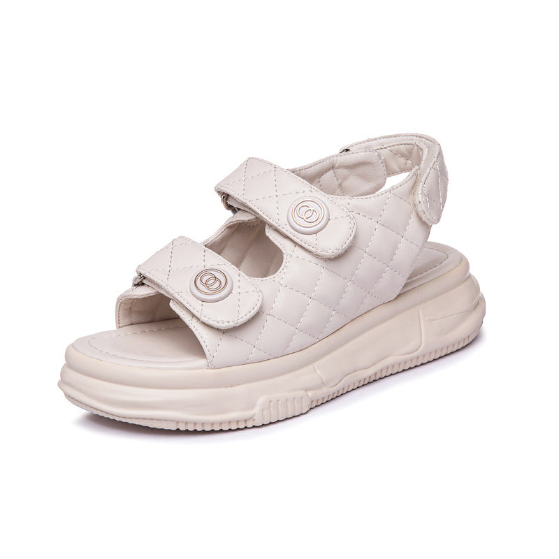 Velcro små duftsport-strandsko platform romersk