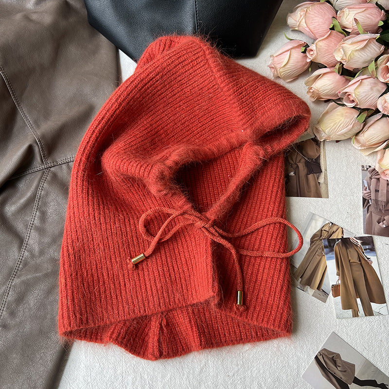 Long Rabbit Hair Scarf And Hat