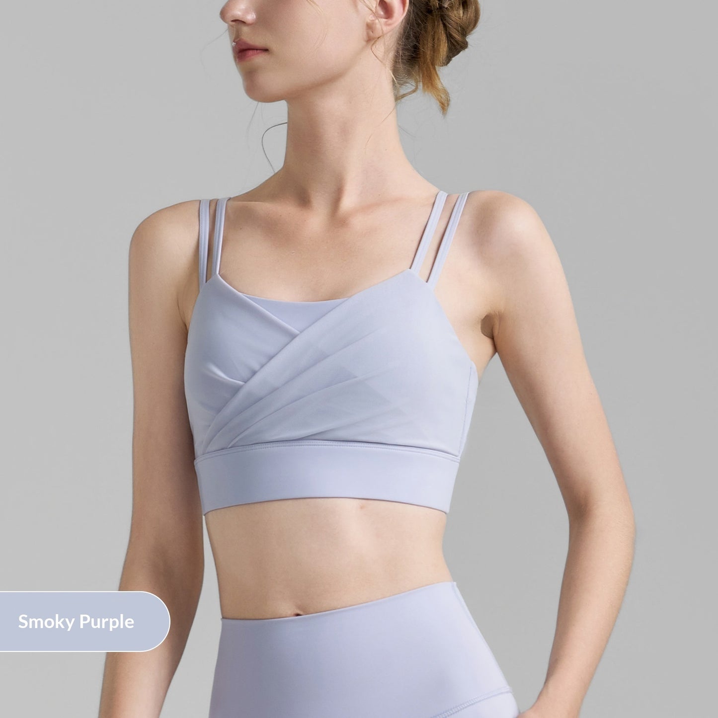 New Mesh Pleated Sports Bra With Large Backless Fitness Top