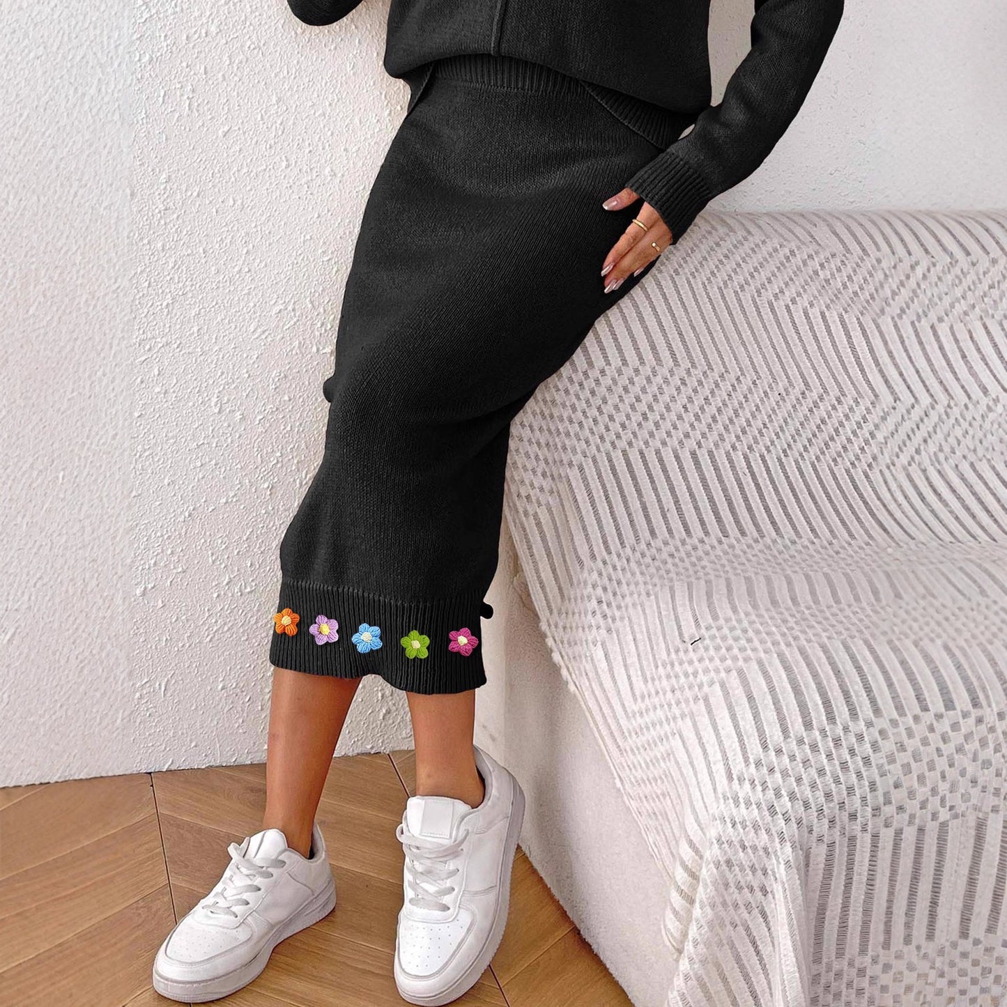 Women's Three-dimensional Crocheted Decorative Skirt