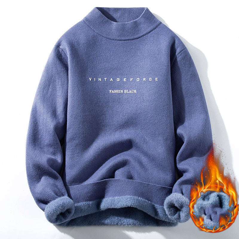 Knitted Thick Plus Velvet Warm Sweater