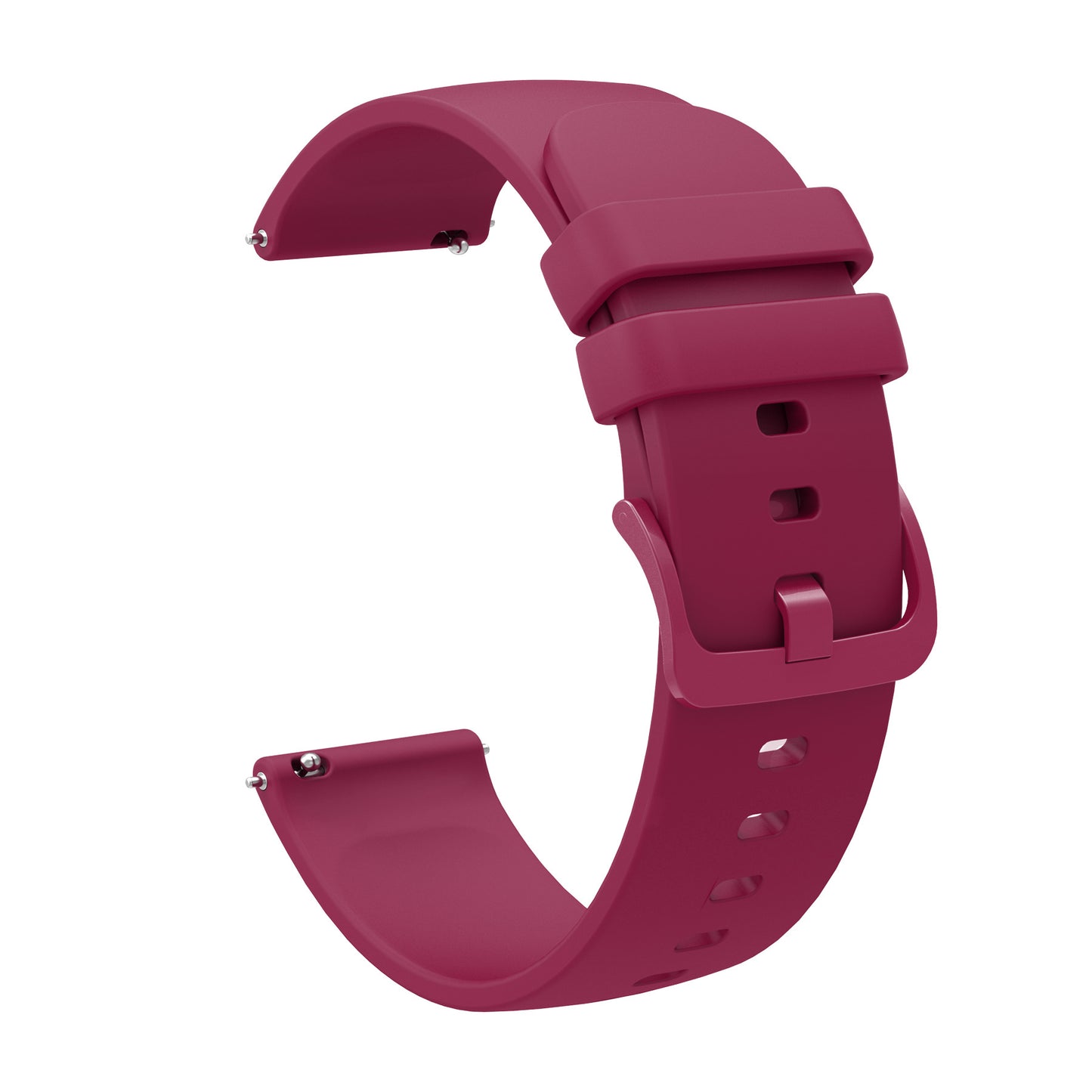 Flat Same Color Buckle Universal Silicone Strap