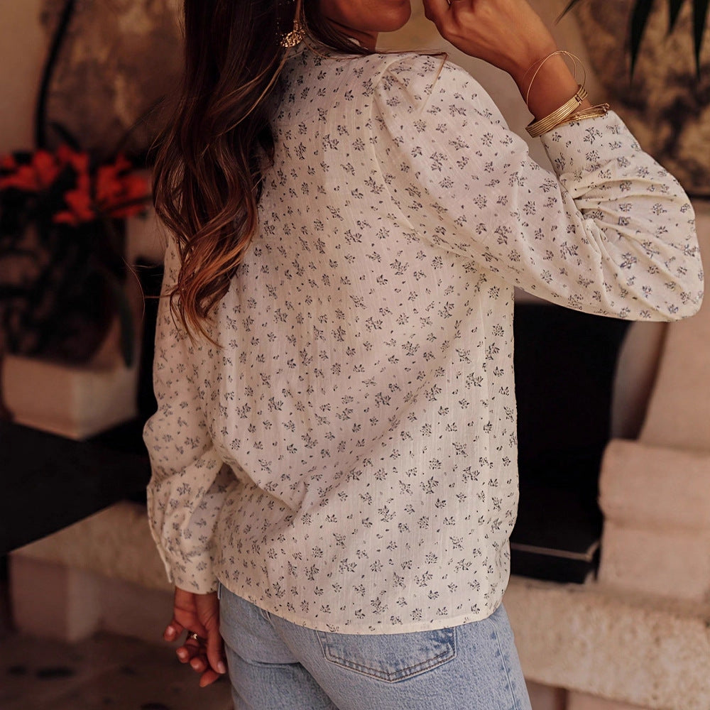 Collection Women's Printed Front-Button Top