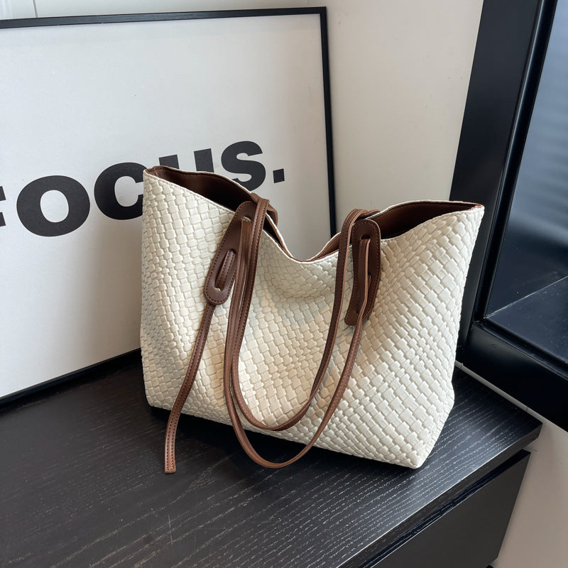Large Capacity Woven Bag Women's All-match One-shoulder Underarm