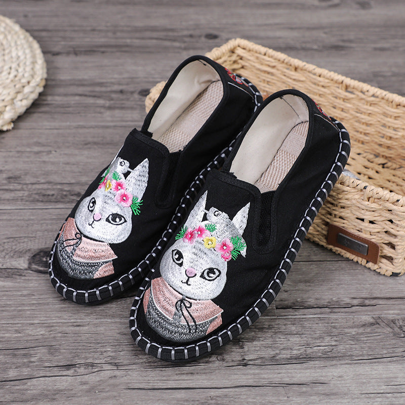 Taizhou Cotton Casual Comfortable Beef Tendon Sole Embroidery Old Beijing Cloth Shoes