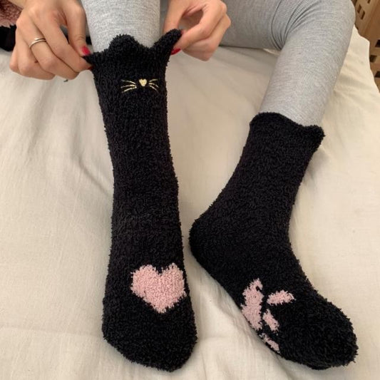 Autumn And Winter Thickening Velvet Thermal Non-slip Room Socks