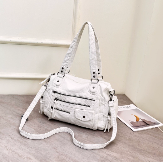 Women's Fashion Y2g Washed Old Motorcycle Bag