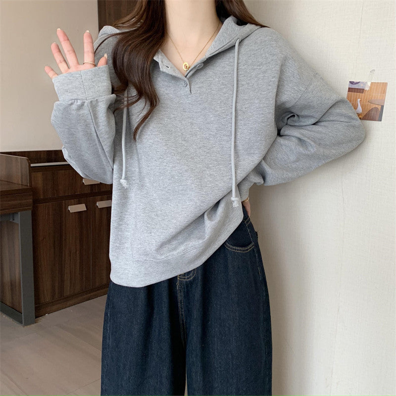 Sweater Dame Forår Og Efterår Tynd Løs Koreansk Stil