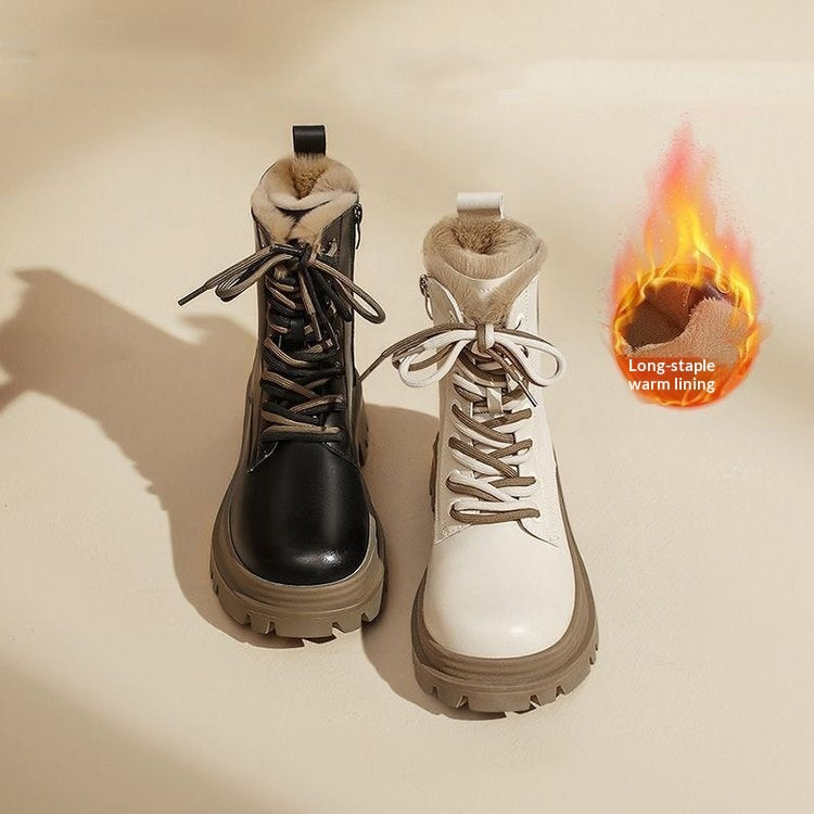 New Autumn Winter Fleece-lined Extra-thick Dr Boots