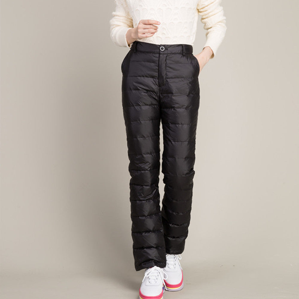 Middle-aged And Elderly Women's Outer Wear High Waist Down Pants