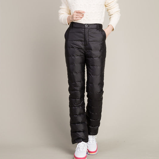 Middle-aged And Elderly Women's Outer Wear High Waist Down Pants