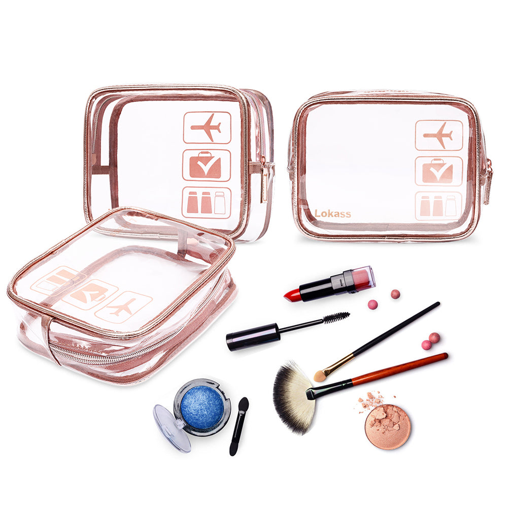 Pvc Cosmetic Bag Fashion Portable Three-piece Simple Waterproof Transparent