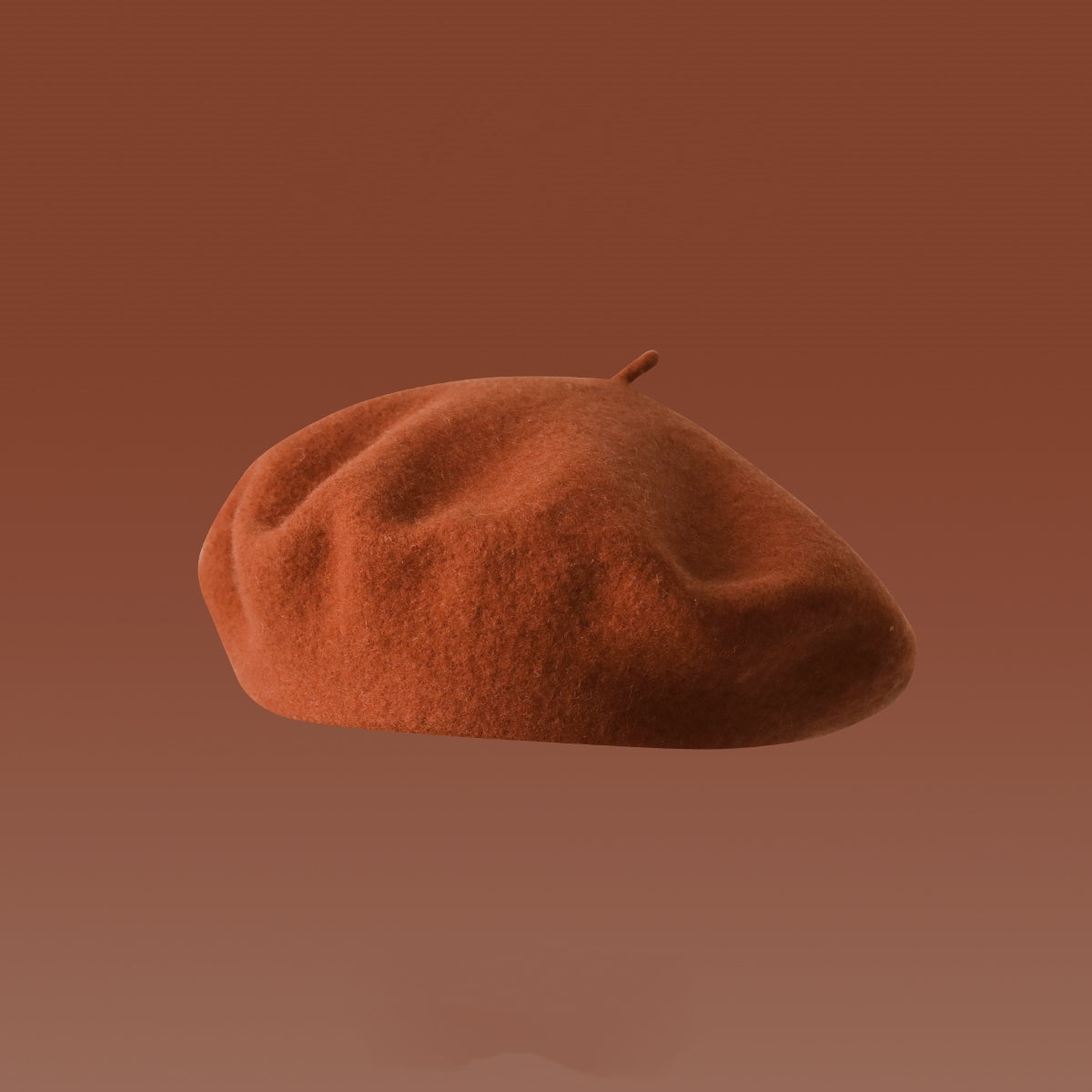 Snavset orange baret i uld til piger efterår og vinter