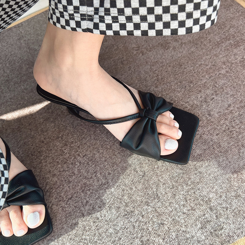 Women's Low Heel Sandals With Niche Temperament Outer Wear Slippers