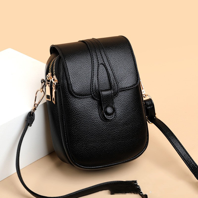 Vertical Single Shoulder Diagonal Span Large Capacity Vintage Bag