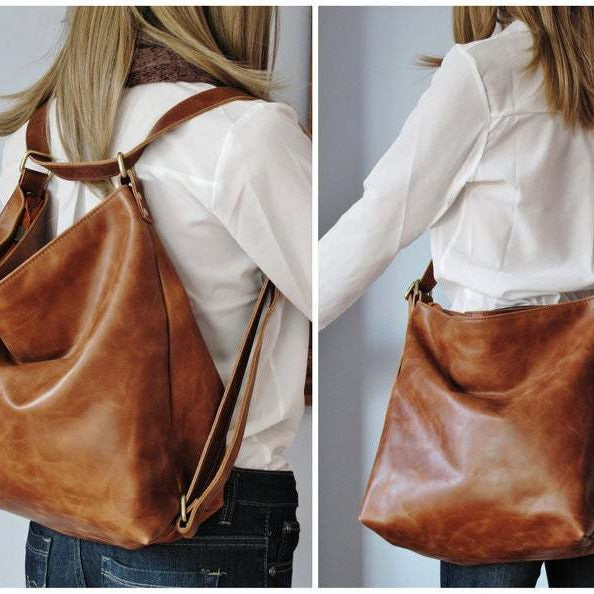 Retro Oil Waxed Leather Shoulder Large Capacity Soft Leather Soft Flat Style Messenger Bag