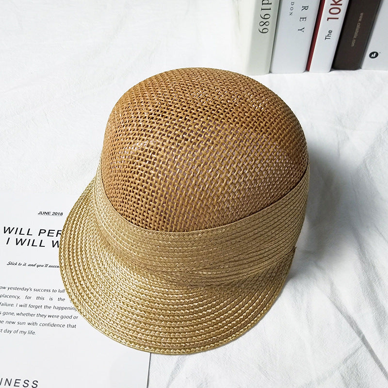 Retro Summer Simple British Style Sunscreen Straw Hat