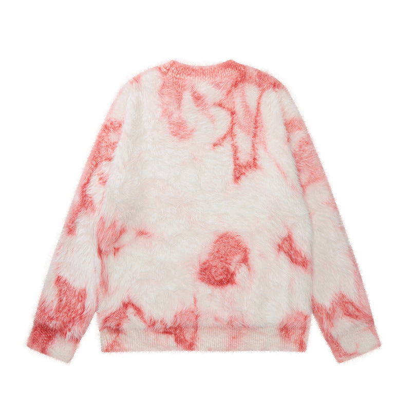 Retro Atmosfære Design Løs Sweater Sweater