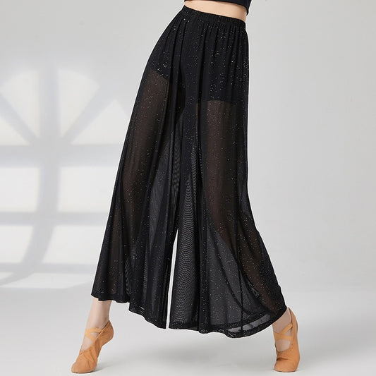 Loose High-waisted Wide-leg Pants For Classical Dance
