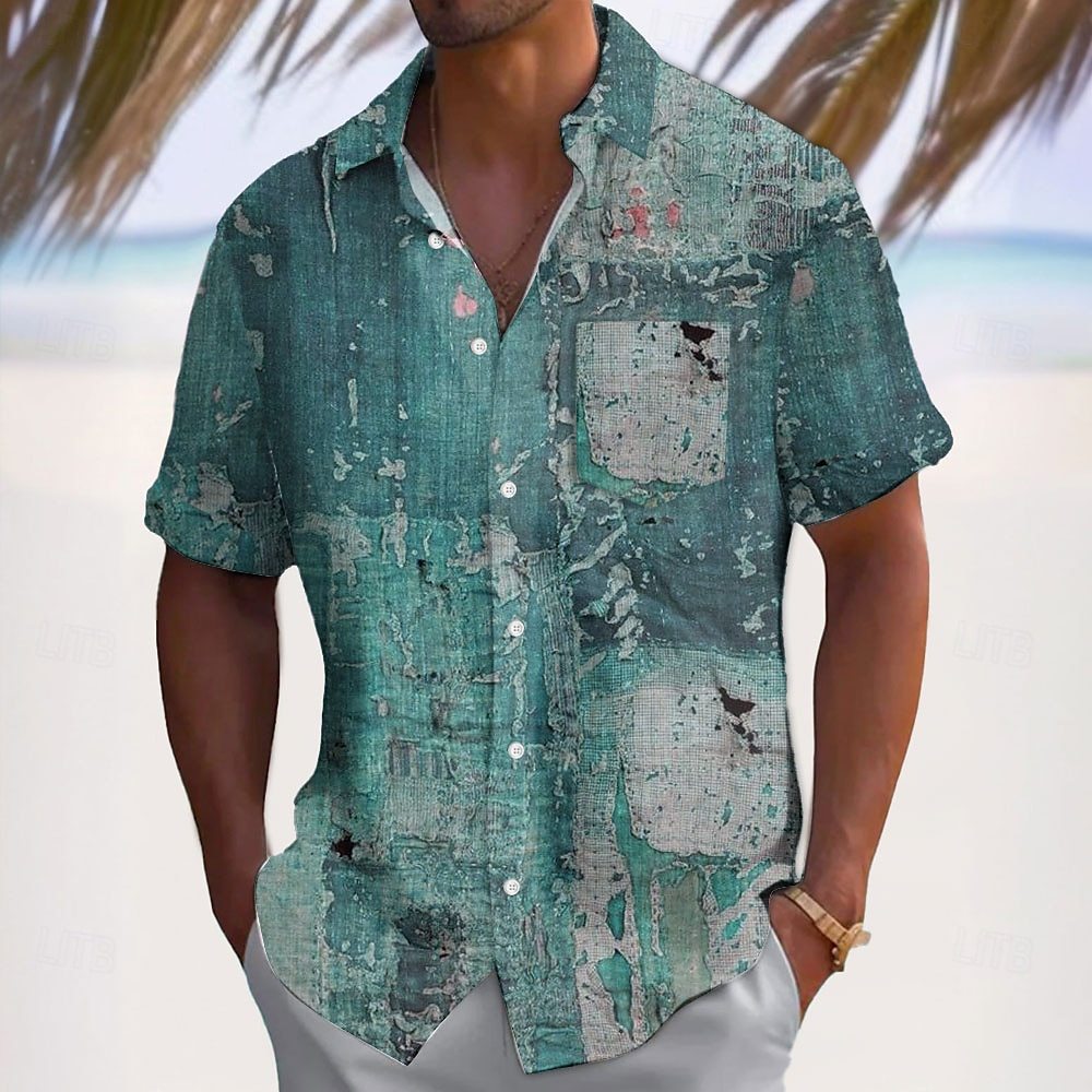 Men's Summer New Coconut Tree Print Shirt