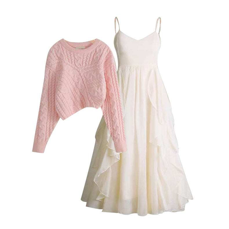 Irregular Loose Pullover Retro Twist Short Sweater