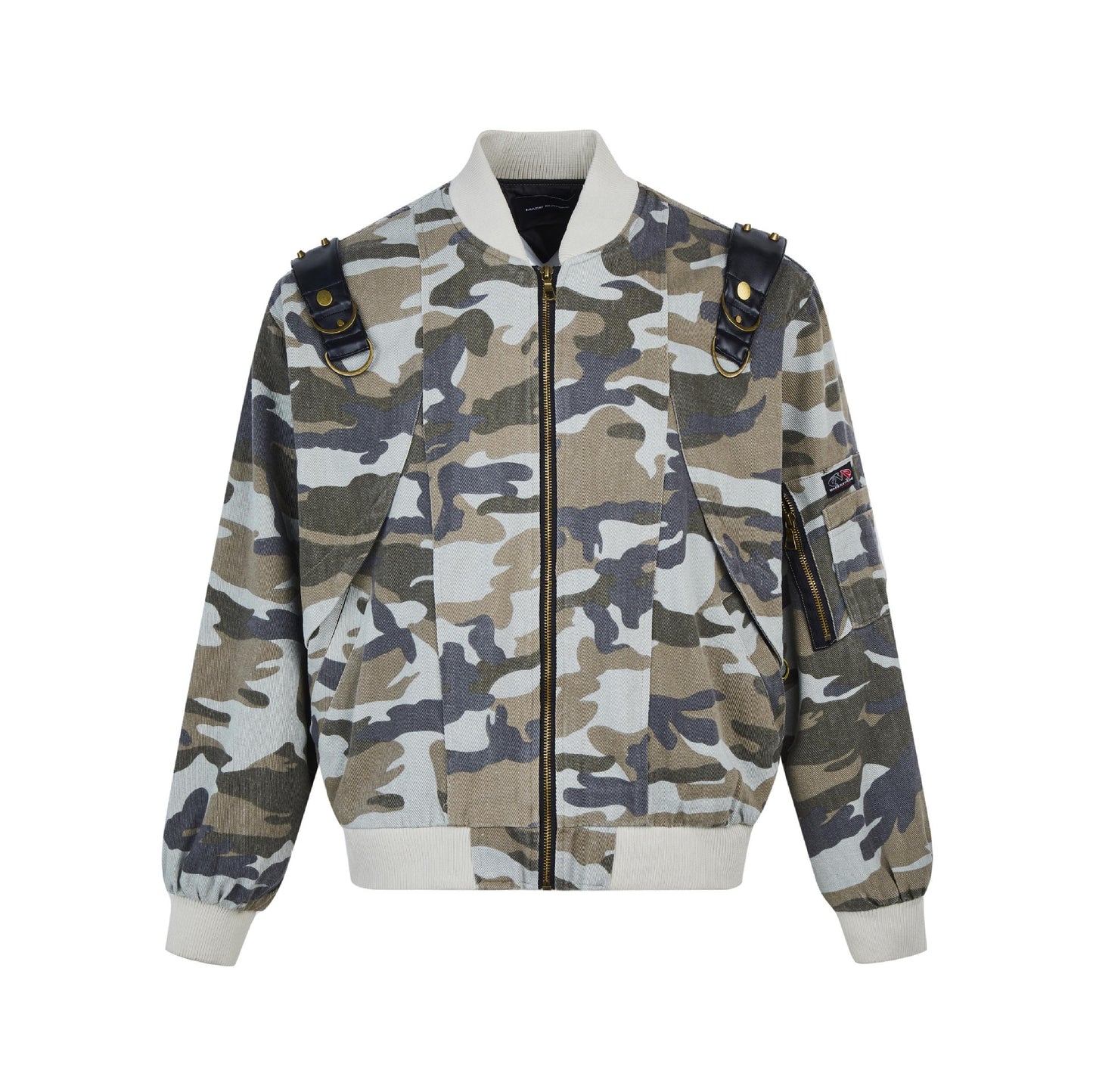 Functional Profile Structure Camouflage Jacket Shoulder Strap Design Sense