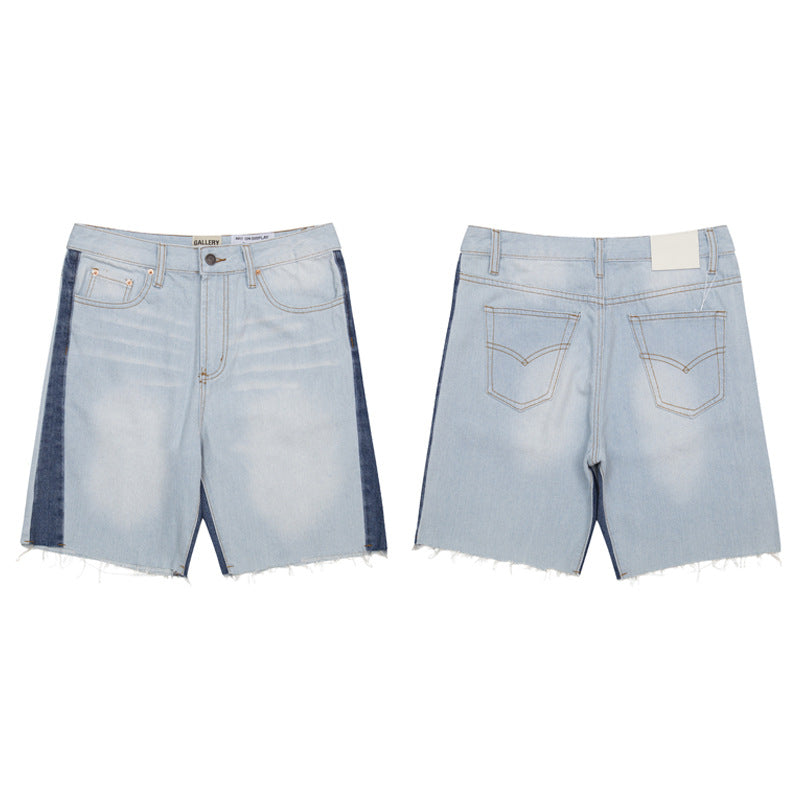Paint-splashing Style Graffiti Camouflage Stitching Shorts