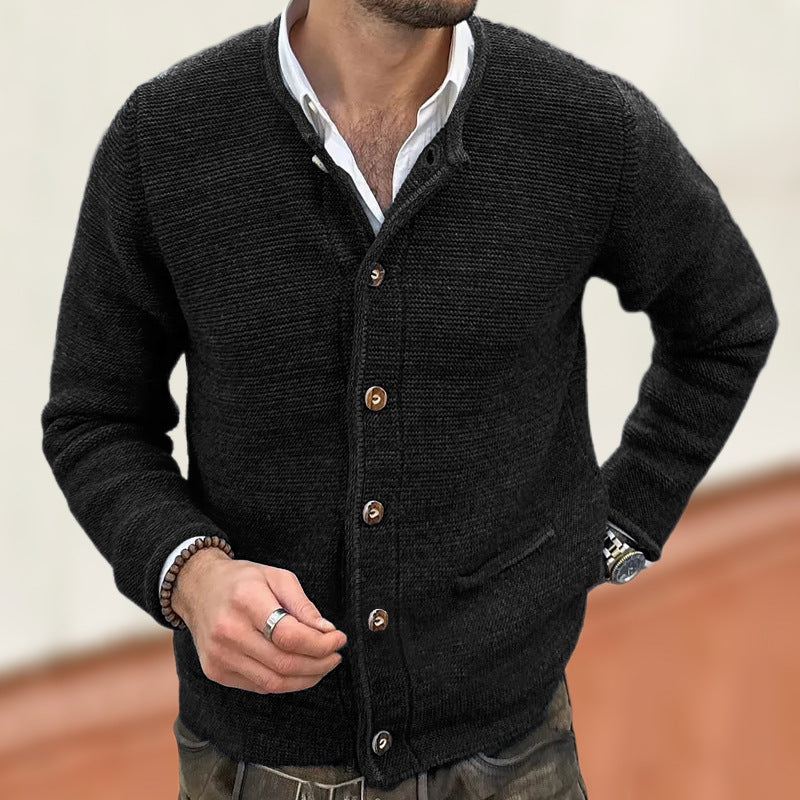 Knitted Cardigan Figure-flattering Long-sleeve Sweater