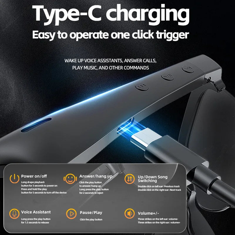 Bluetooth Sports Sunglasses with Wireless Headset and Ear Hook Earbuds