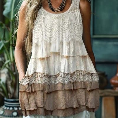 European And American Women's Sleeveless Long Dress