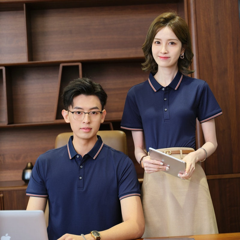 Solid Color Polo Collar T-shirt Blank