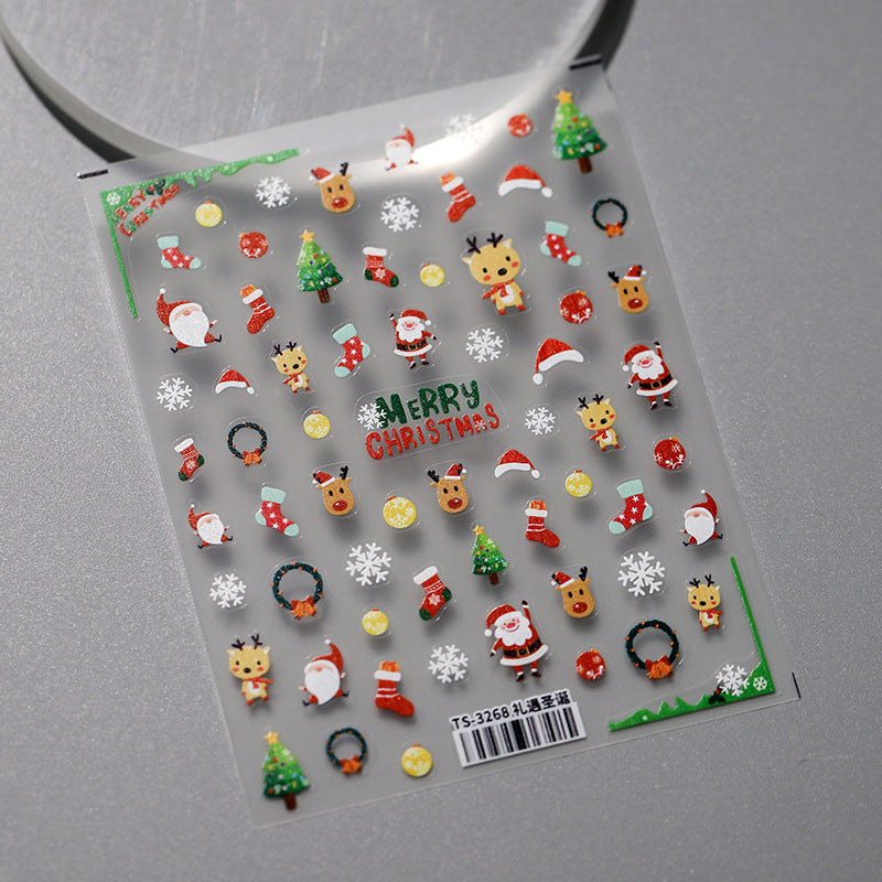 Thin Tough Three-dimensional Nail Stickers Adhesive Nail Sticker Ornament 5D