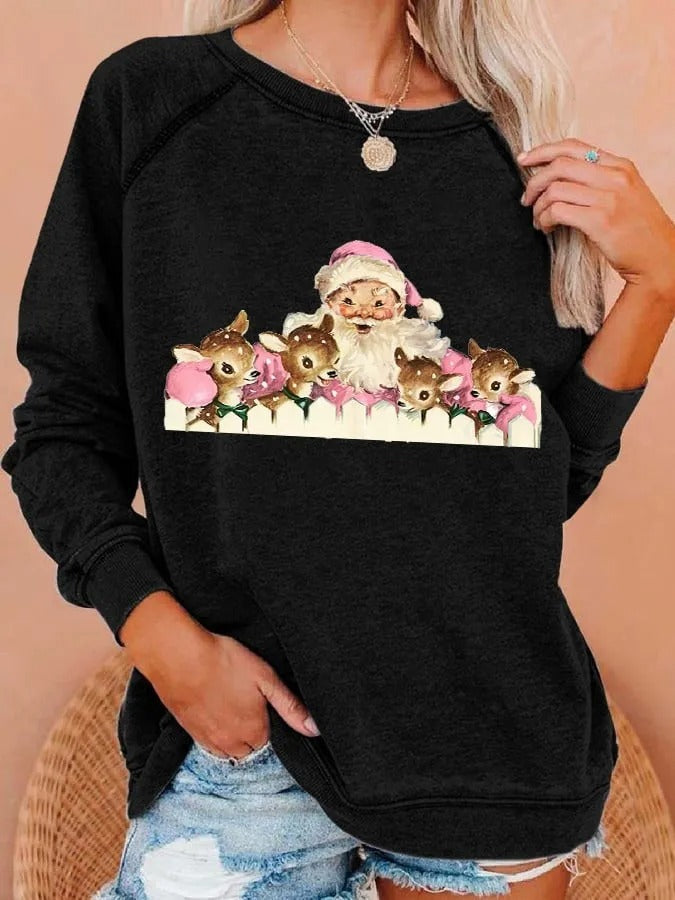 Dame Sports- og Fritidsrundhals Pullover Uden Hætte Langærmet Sweater