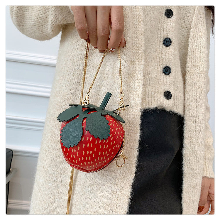 Sweet And Cute Strawberry Style Crossbody Bag