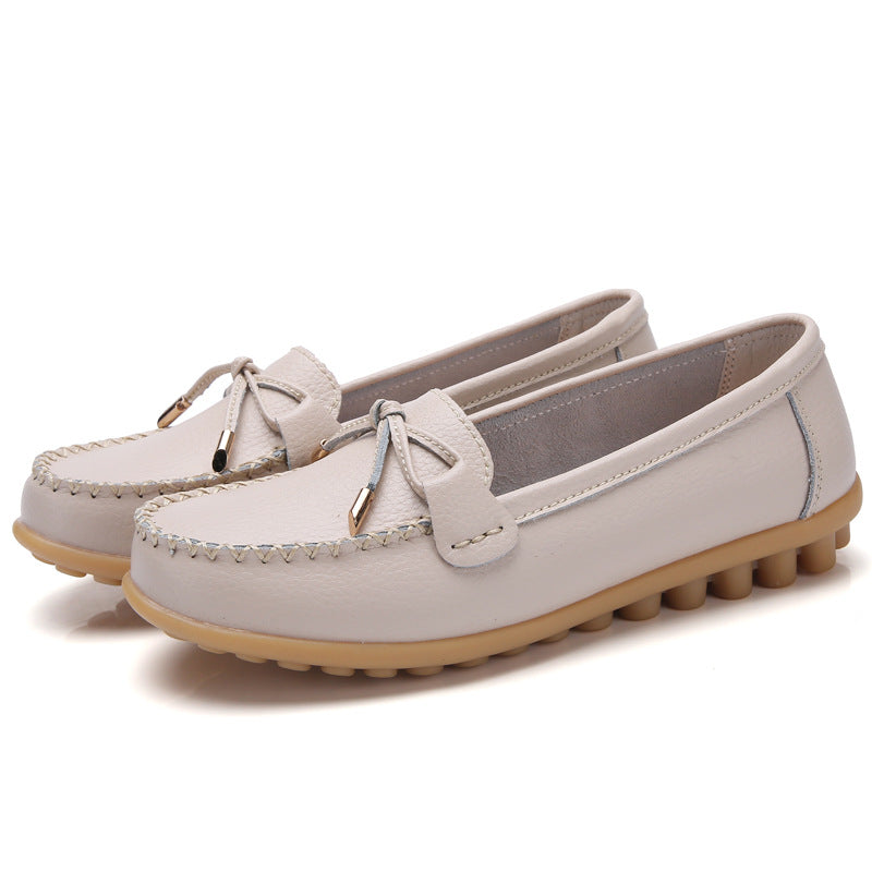 Women's Casual Flat Two-layer Cowhide Gommino