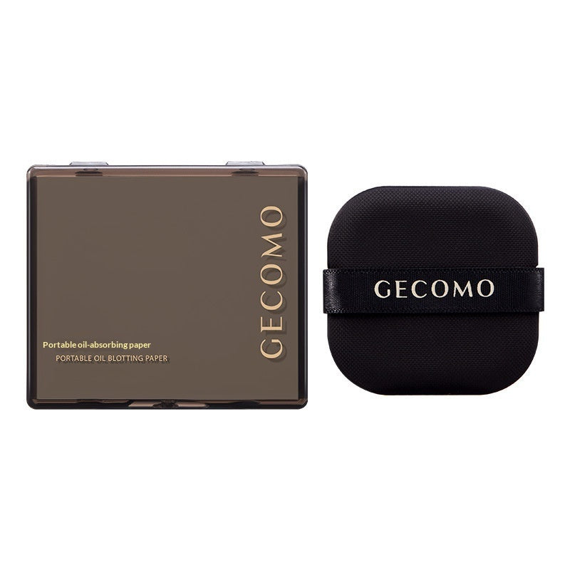 Portable Oil-absorbing Sheets With Built-in Powder Puff And Mirrorperfect For Oily Skin To Keep Your Makeup Intact All Day