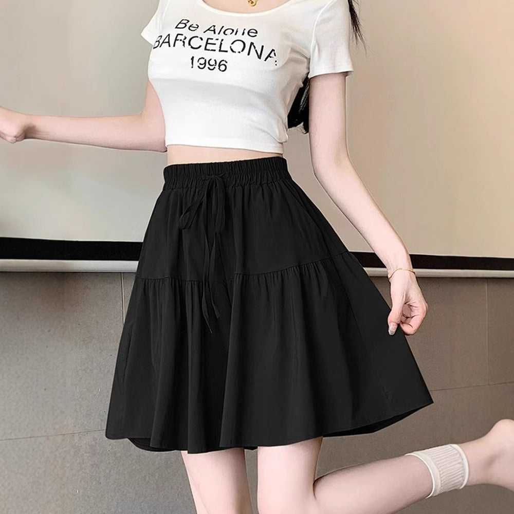 Lazy Style Thin Oversized Casual Shorts Skirt