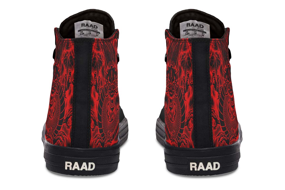 Men's And Women's Fashion Color Printing High-top Canvas Shoes