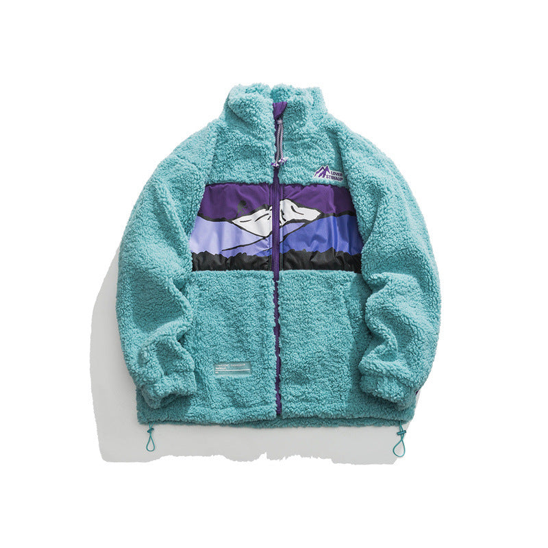 Lamb Coat Men's Thickened Tide Brand