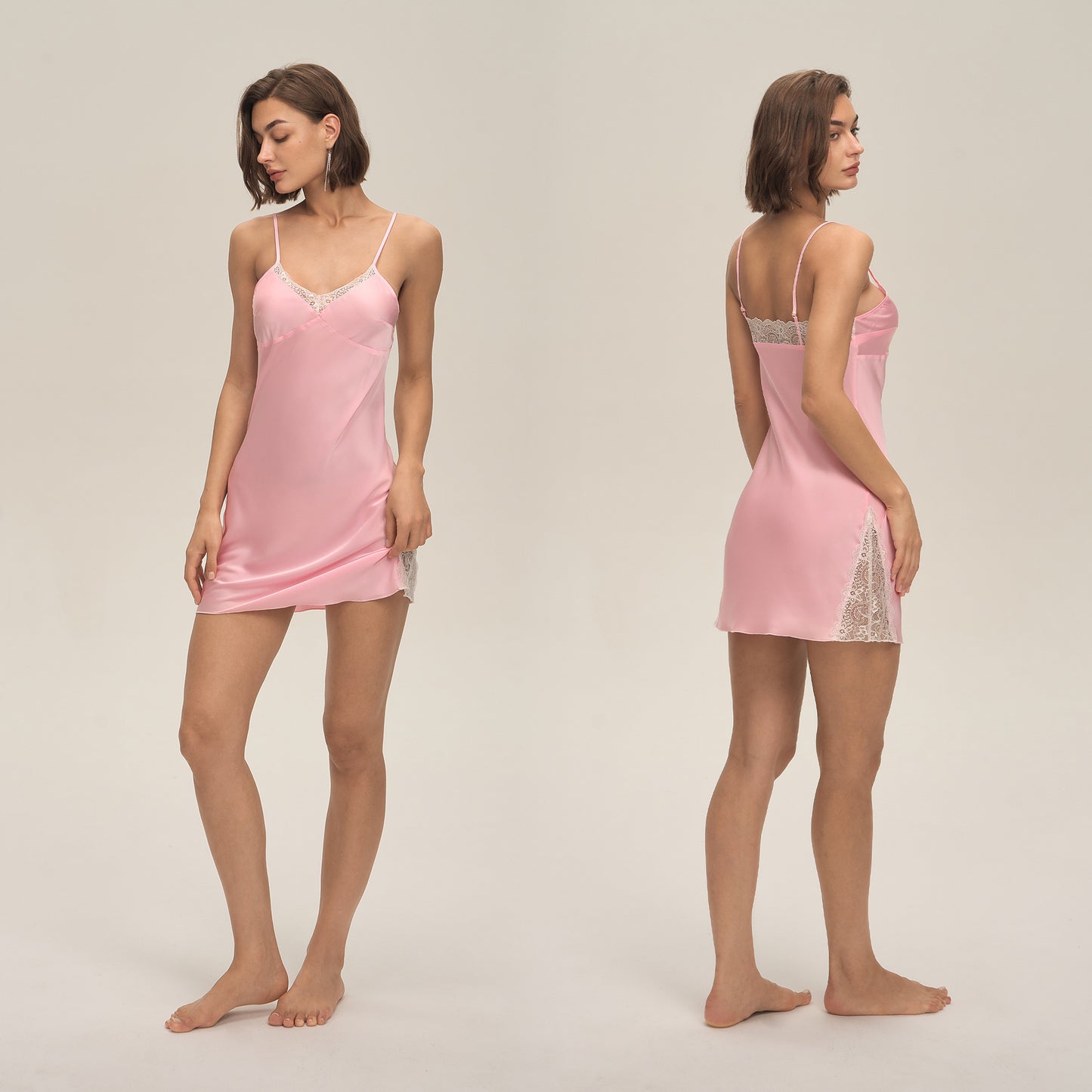 Satin Chiffon Camisole Nightdresscasual, Comfortable Loungewear